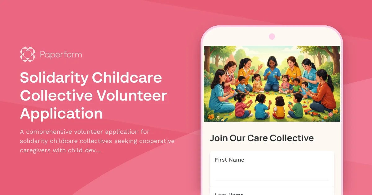 Solidarity Childcare Collective Volunteer Application