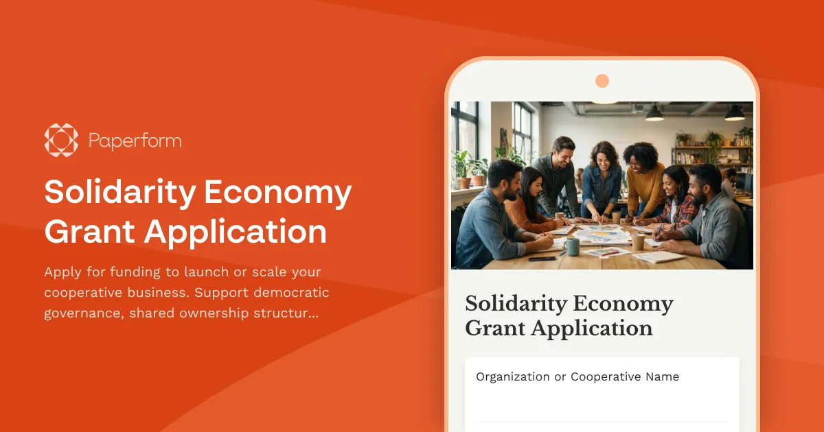Solidarity Economy Grant Application