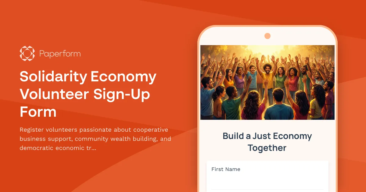 Solidarity Economy Volunteer Sign-Up Form