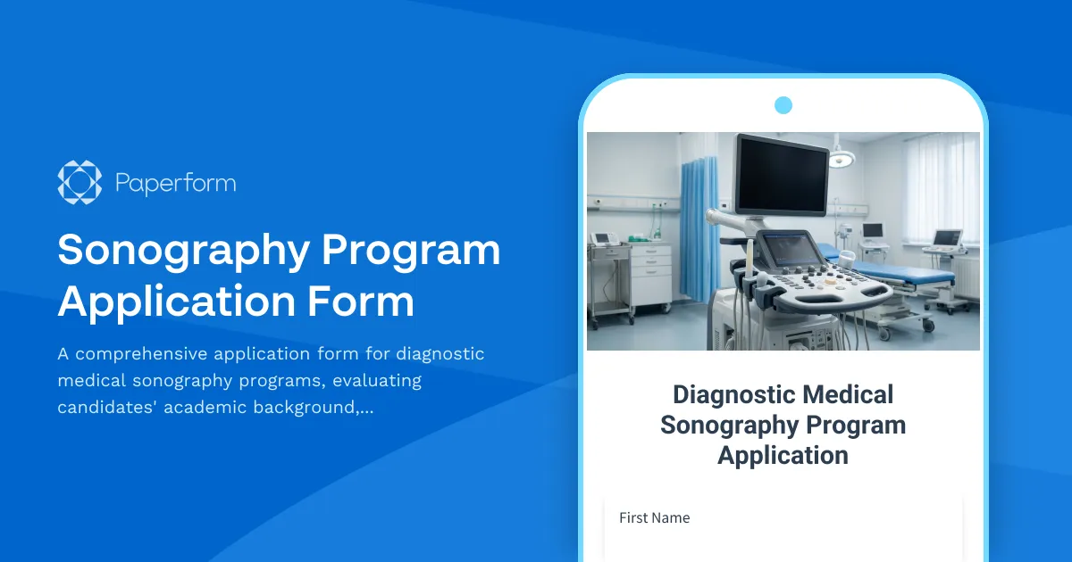 Sonography Program Application Form