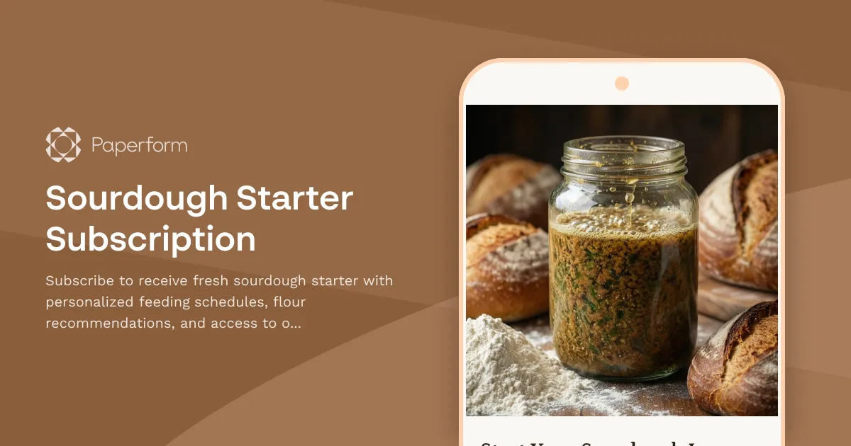 Sourdough Starter Subscription