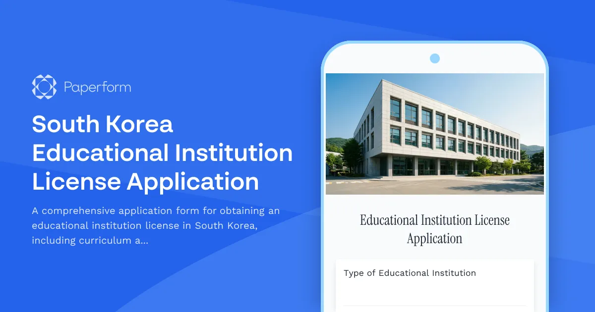 South Korea Educational Institution License Application