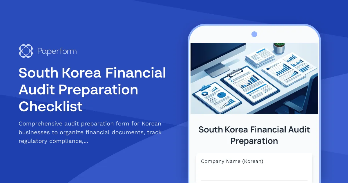 South Korea Financial Audit Preparation Checklist