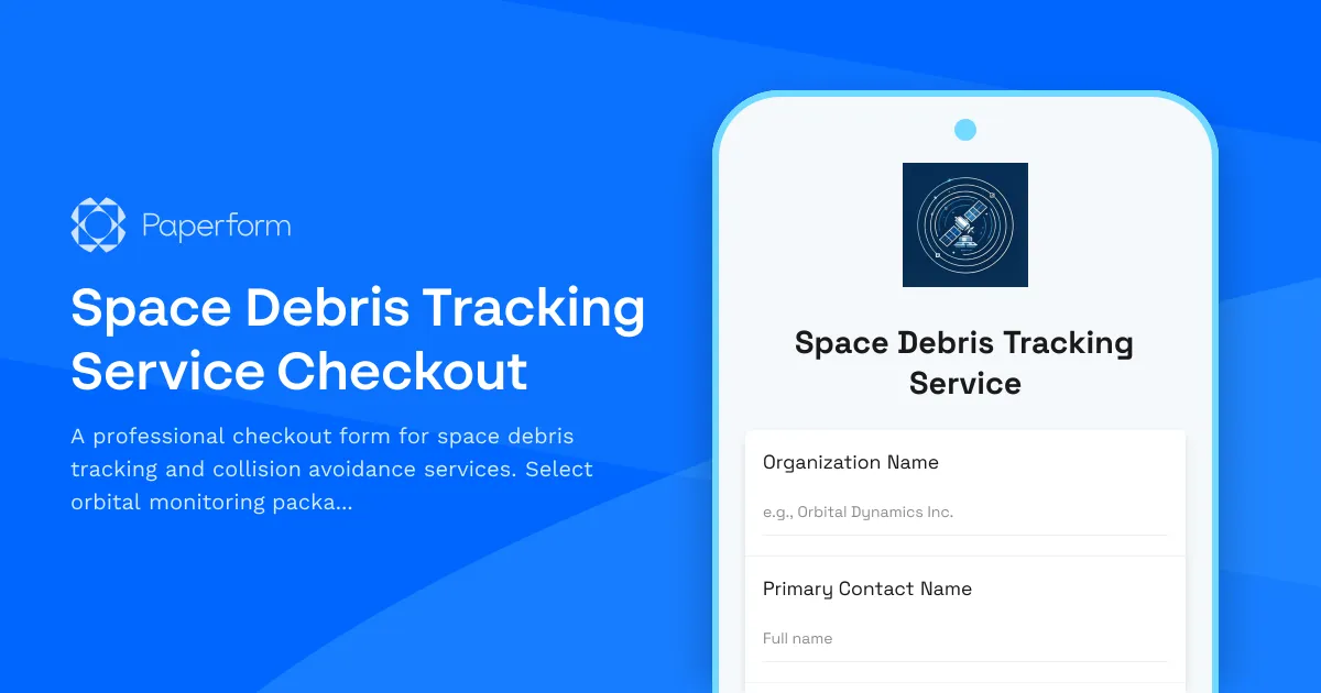Space Debris Tracking Service Checkout