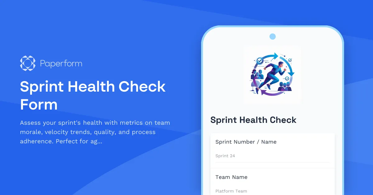 Sprint Health Check Form