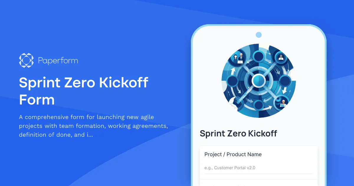 Sprint Zero Kickoff Form