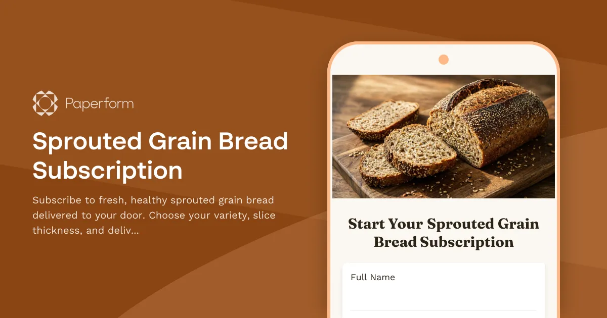 Sprouted Grain Bread Subscription
