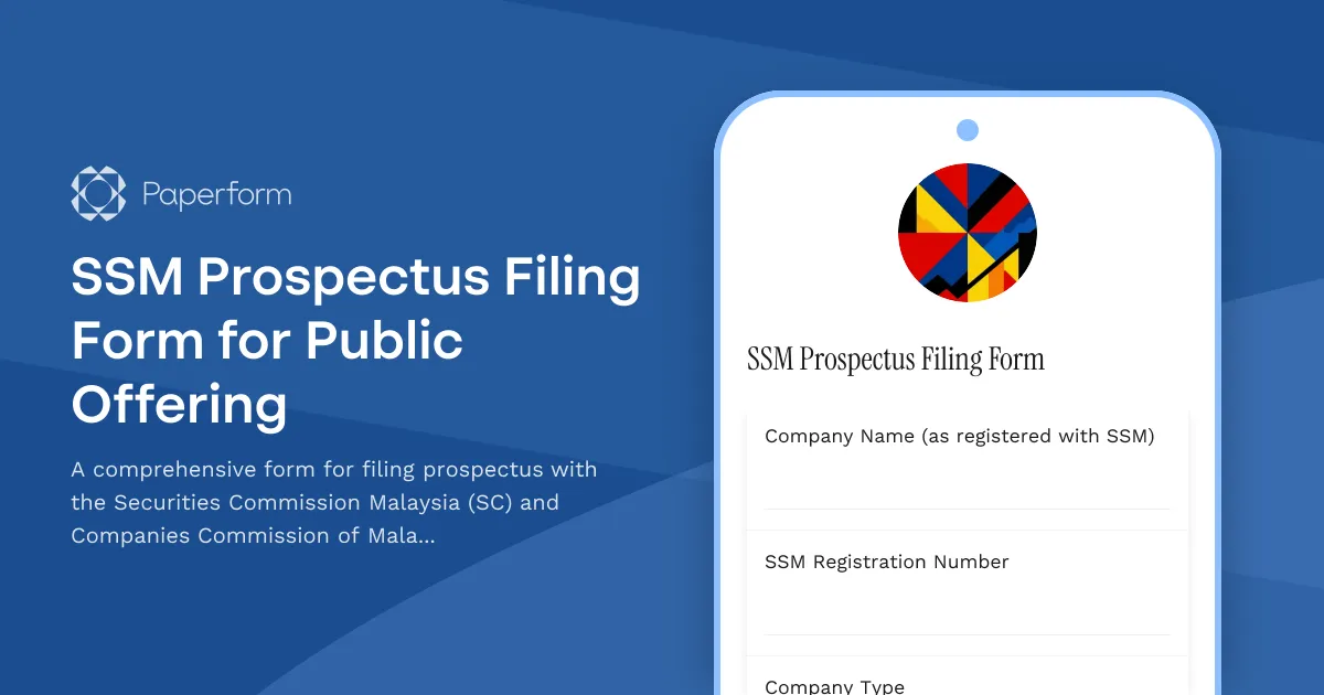 SSM Prospectus Filing Form for Public Offering