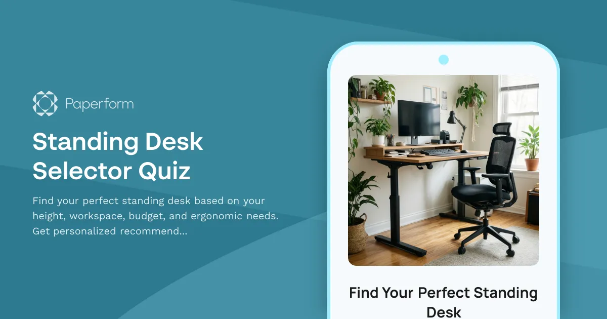 Standing Desk Selector Quiz