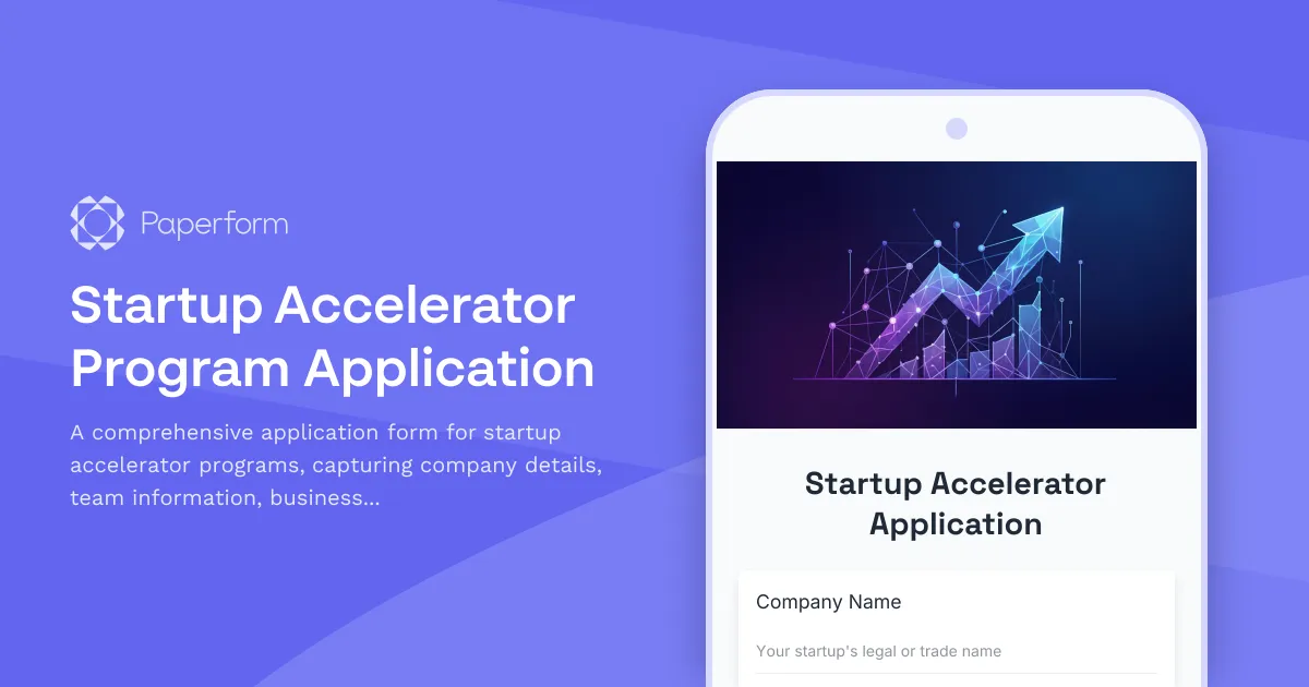Startup Accelerator Program Application