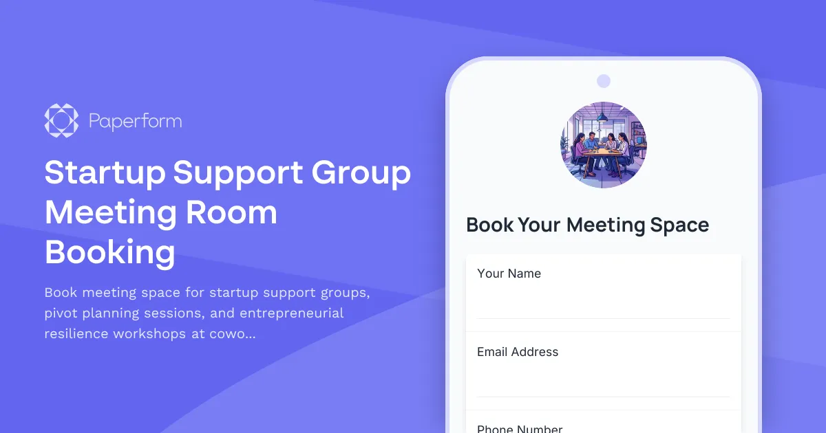 Startup Support Group Meeting Room Booking
