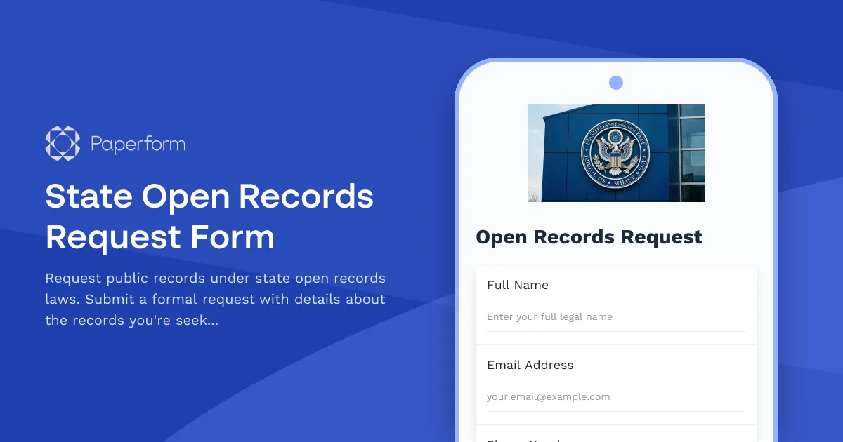 State Open Records Request Form