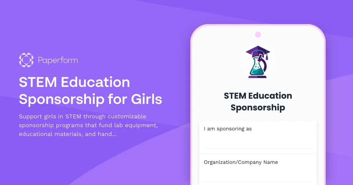 STEM Education Sponsorship for Girls