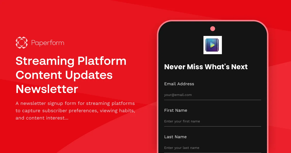Streaming Platform Content Updates Newsletter