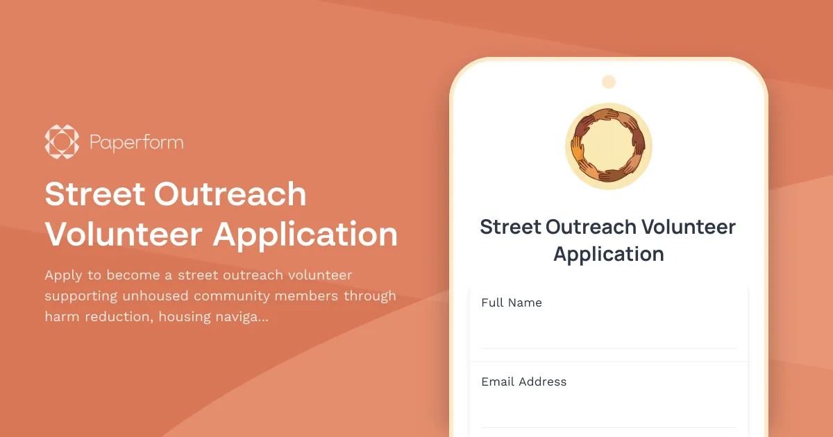 Street Outreach Volunteer Application