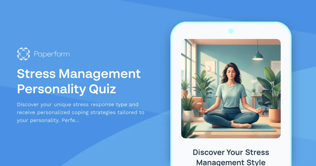 Stress Management Personality Quiz