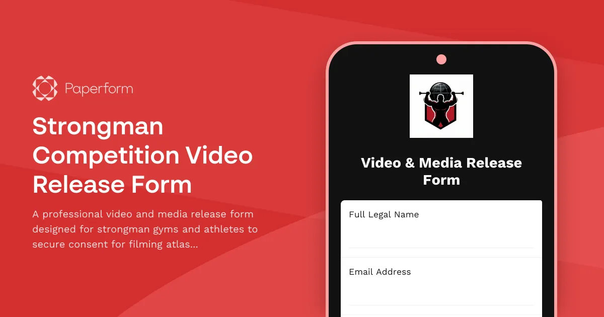 Strongman Competition Video Release Form