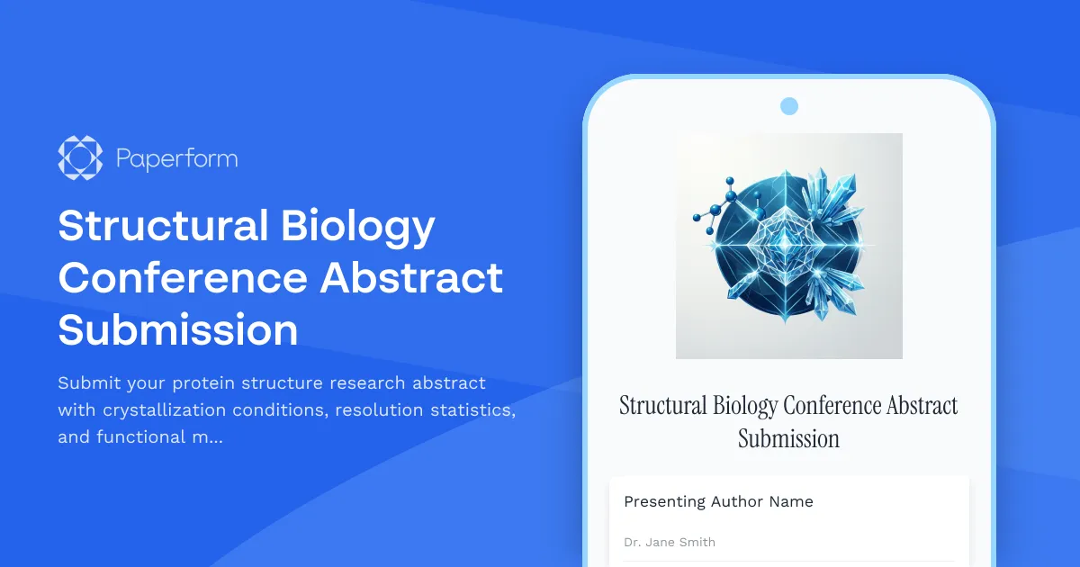 Structural Biology Conference Abstract Submission