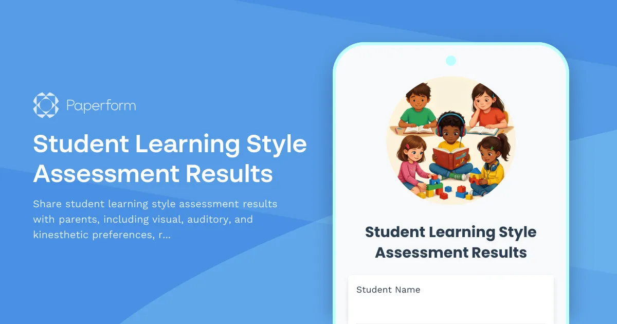 Student Learning Style Assessment Results
