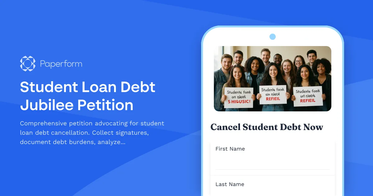 Student Loan Debt Jubilee Petition