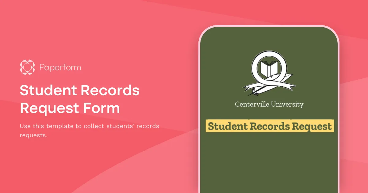 Student Records Request Form