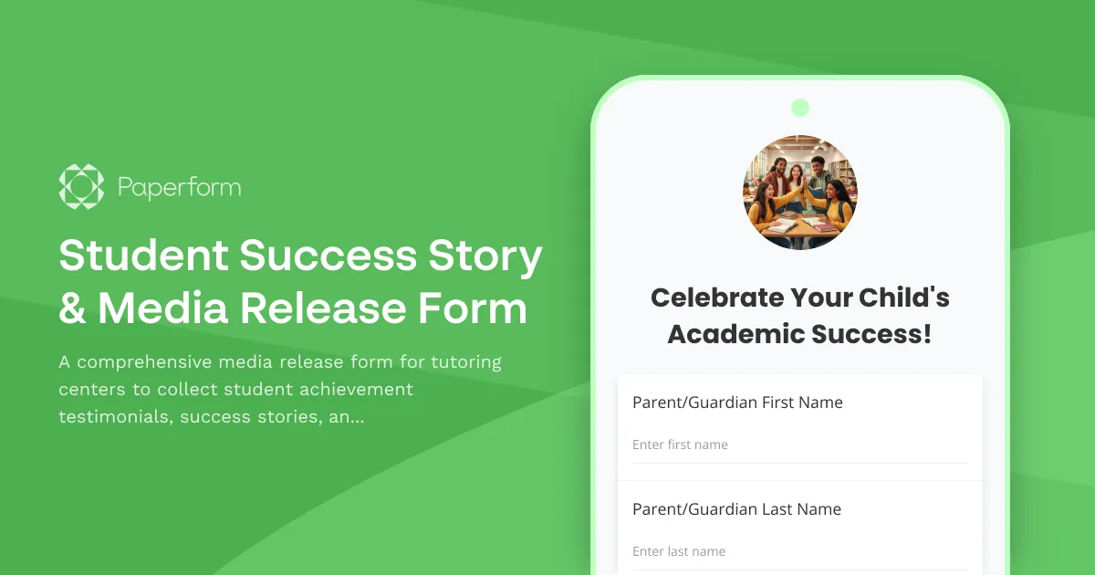 Student Success Story & Media Release Form