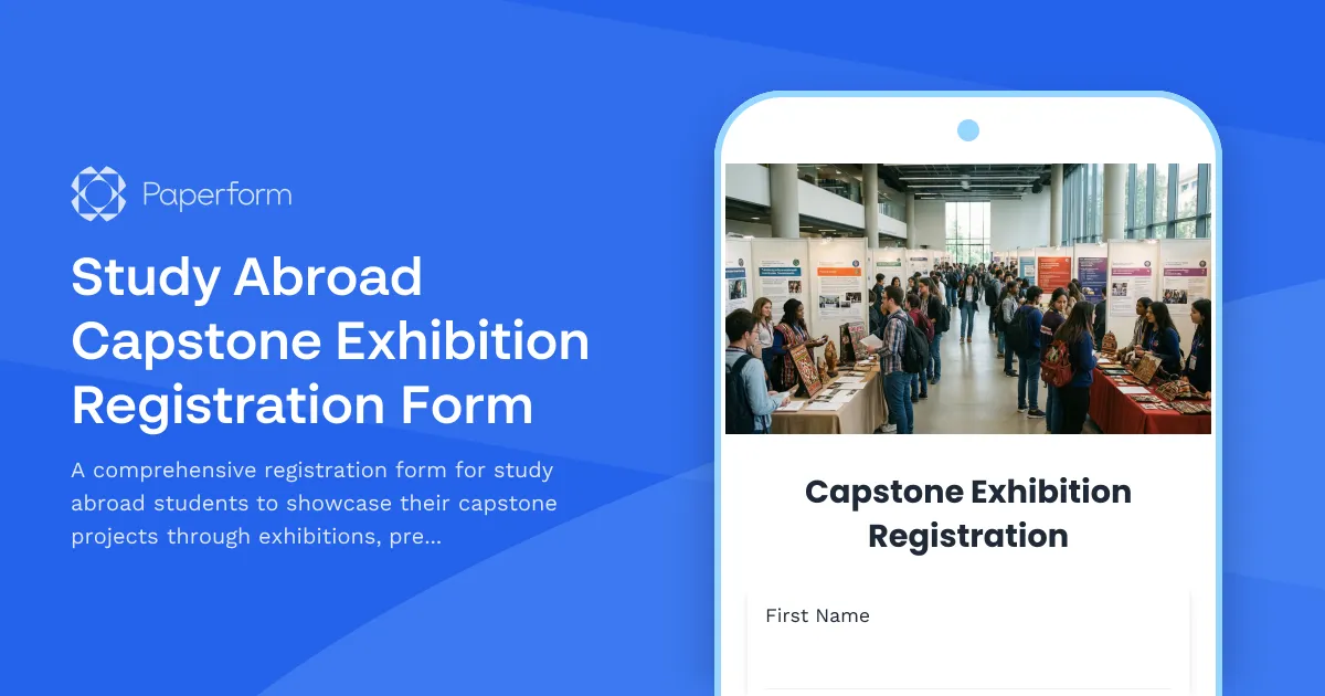 Study Abroad Capstone Exhibition Registration Form