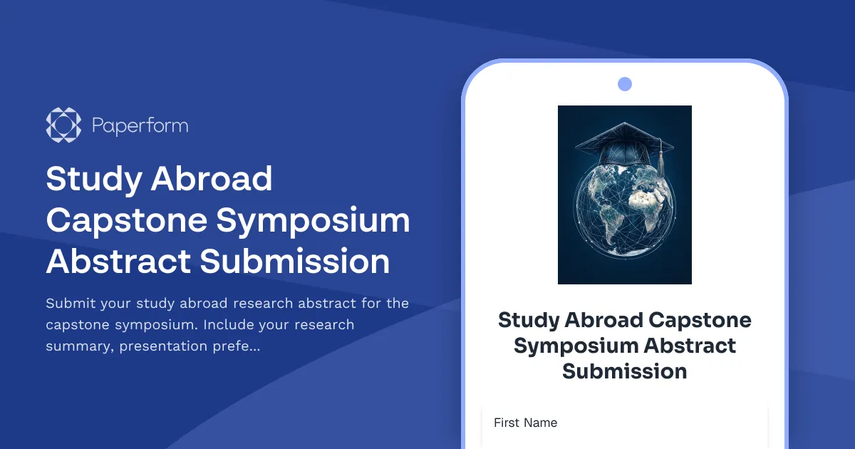 Study Abroad Capstone Symposium Abstract Submission