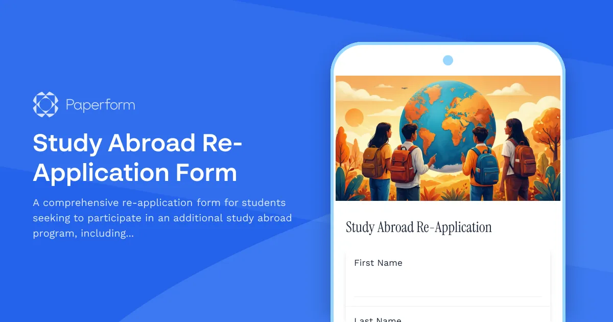 Study Abroad Re-Application Form
