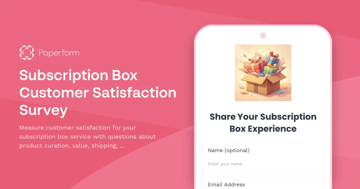 Subscription Box Customer Satisfaction Survey