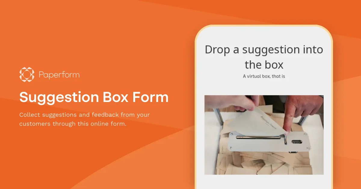 Suggestion Box Form