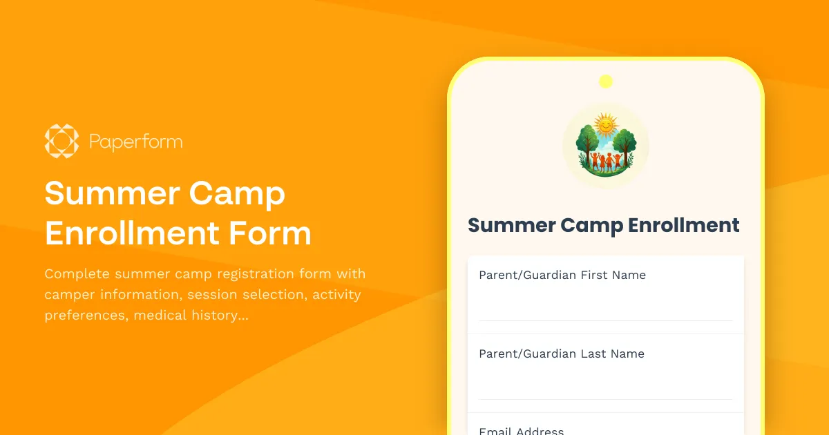Summer Camp Enrollment Form