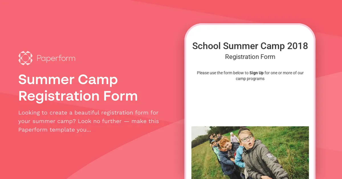 Summer Camp Registration Form