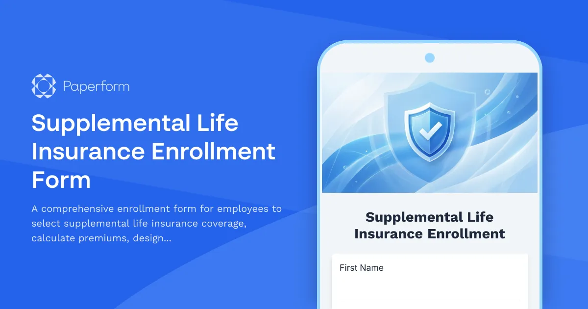 Supplemental Life Insurance Enrollment Form