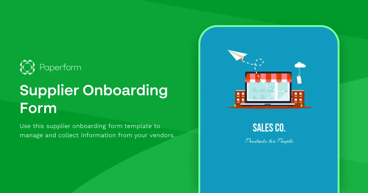 Supplier Onboarding Form
