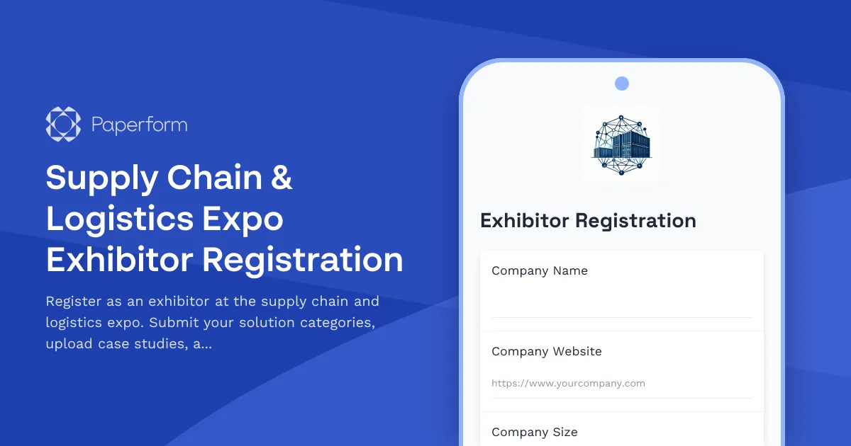 Supply Chain & Logistics Expo Exhibitor Registration
