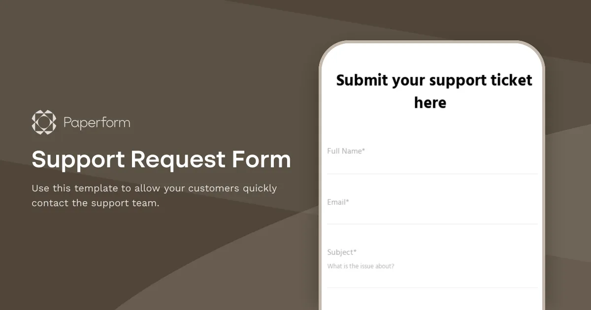 Support Request Form