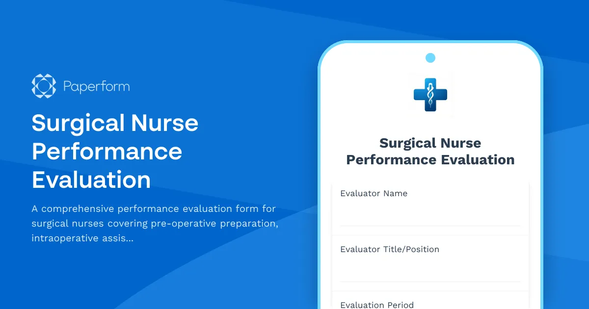 Surgical Nurse Performance Evaluation