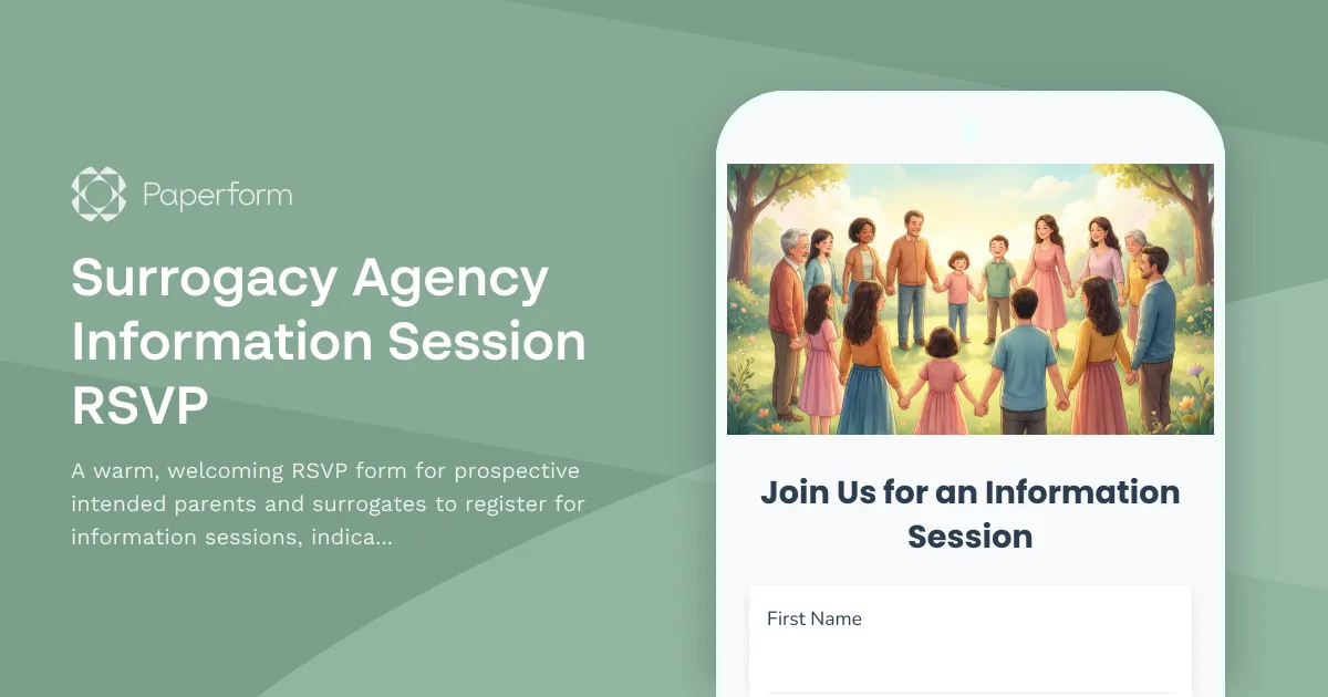 Surrogacy Agency Information Session RSVP