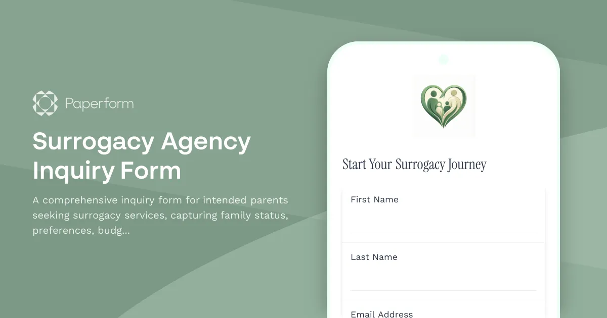 Surrogacy Agency Inquiry Form