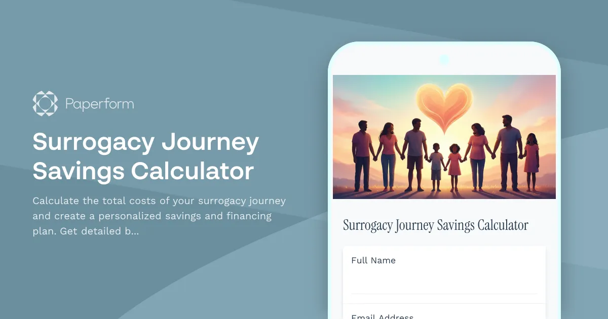 Surrogacy Journey Savings Calculator