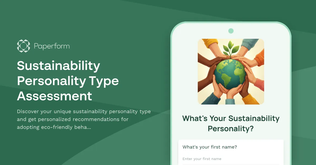 Sustainability Personality Type Assessment