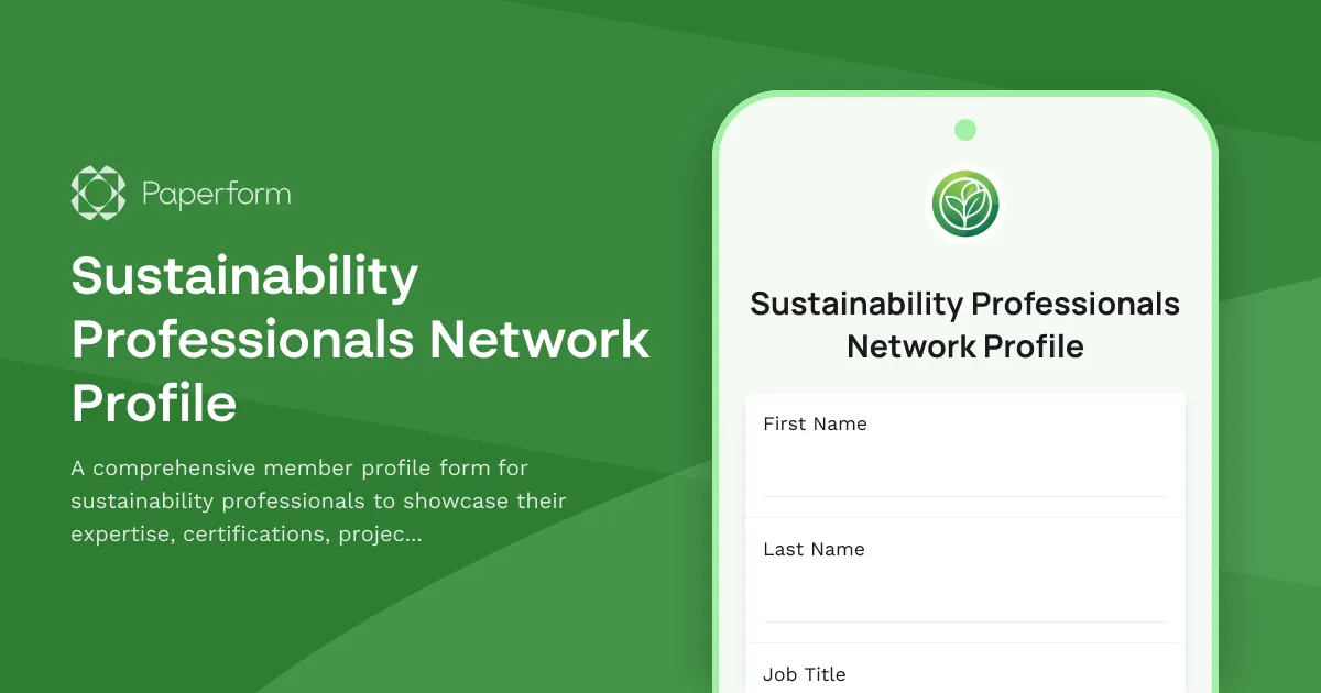Sustainability Professionals Network Profile