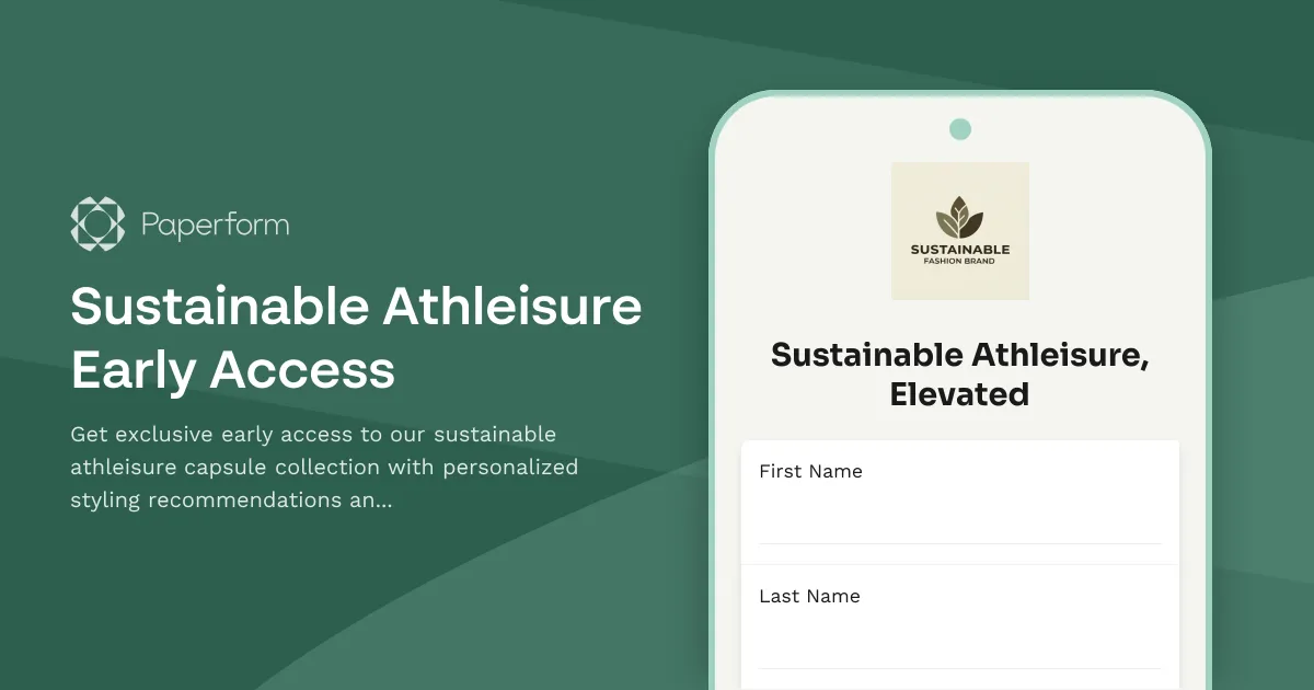 Sustainable Athleisure Early Access