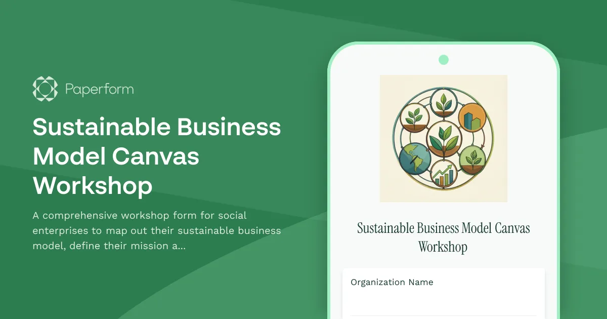 Sustainable Business Model Canvas Workshop