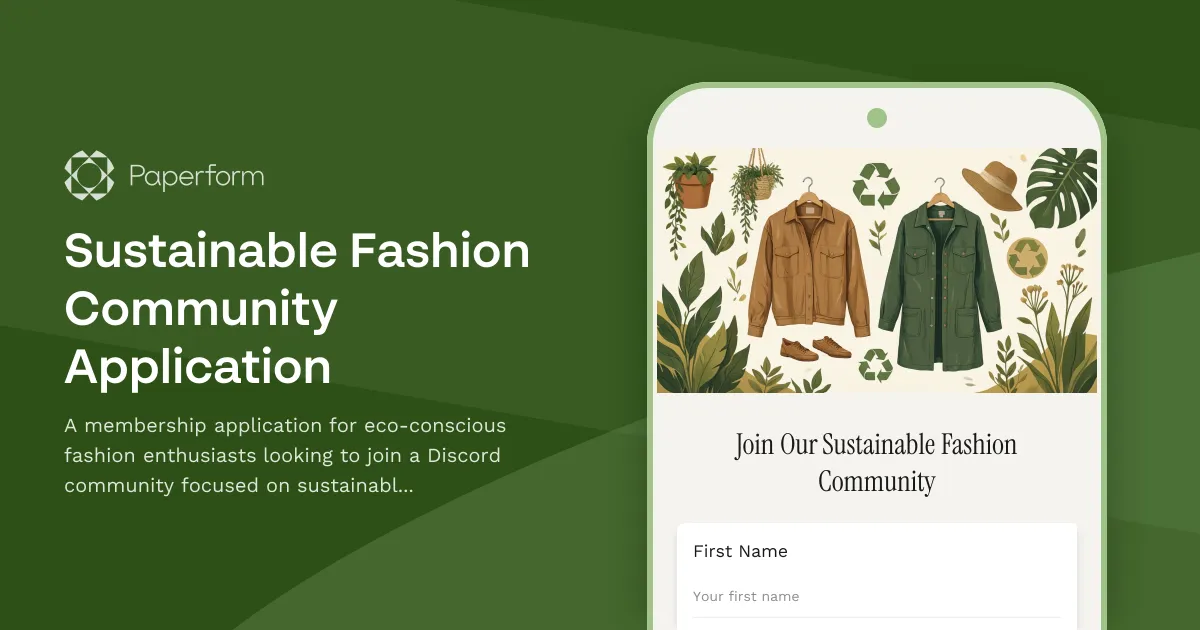 Sustainable Fashion Community Application