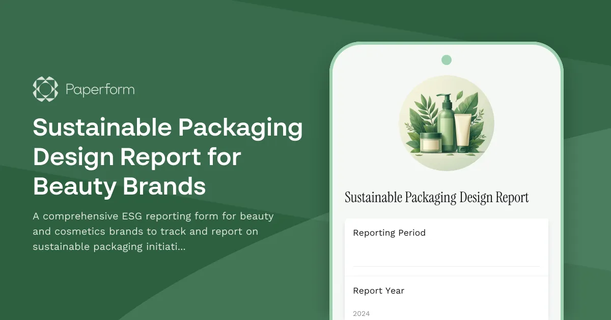Sustainable Packaging Design Report for Beauty Brands
