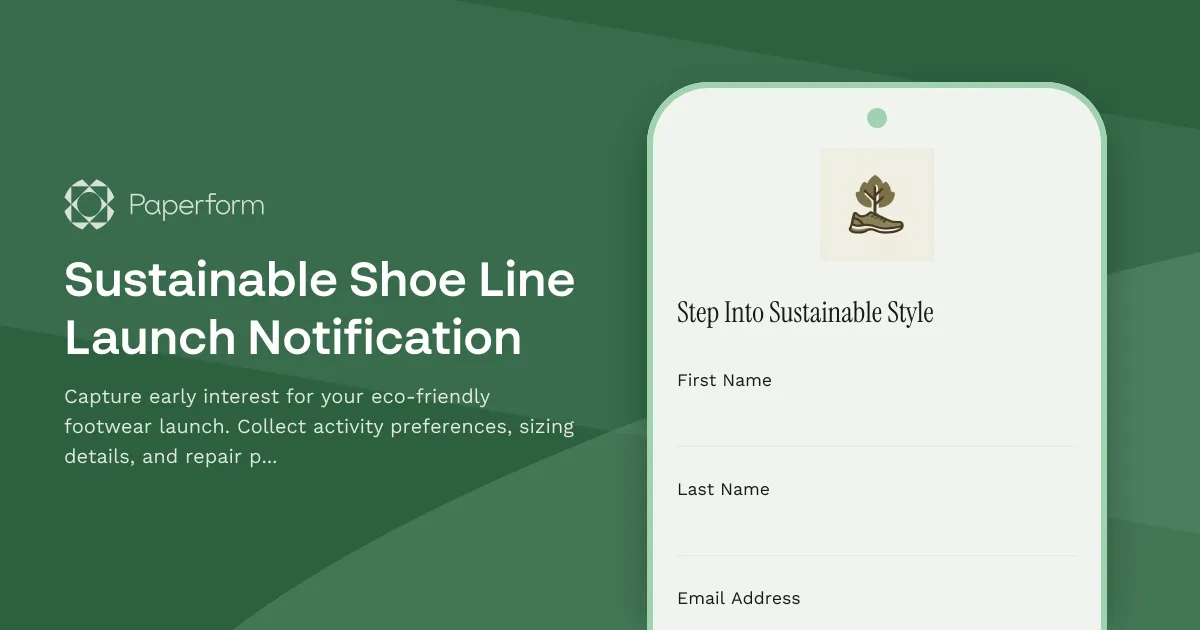 Sustainable Shoe Line Launch Notification