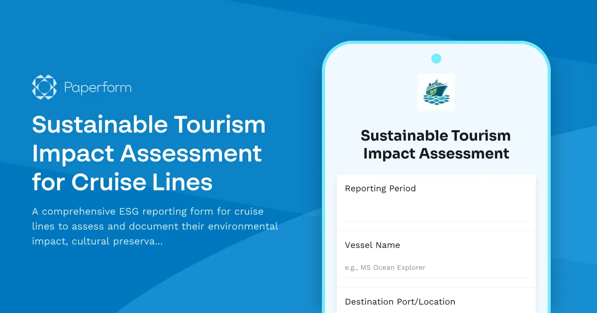 Sustainable Tourism Impact Assessment for Cruise Lines