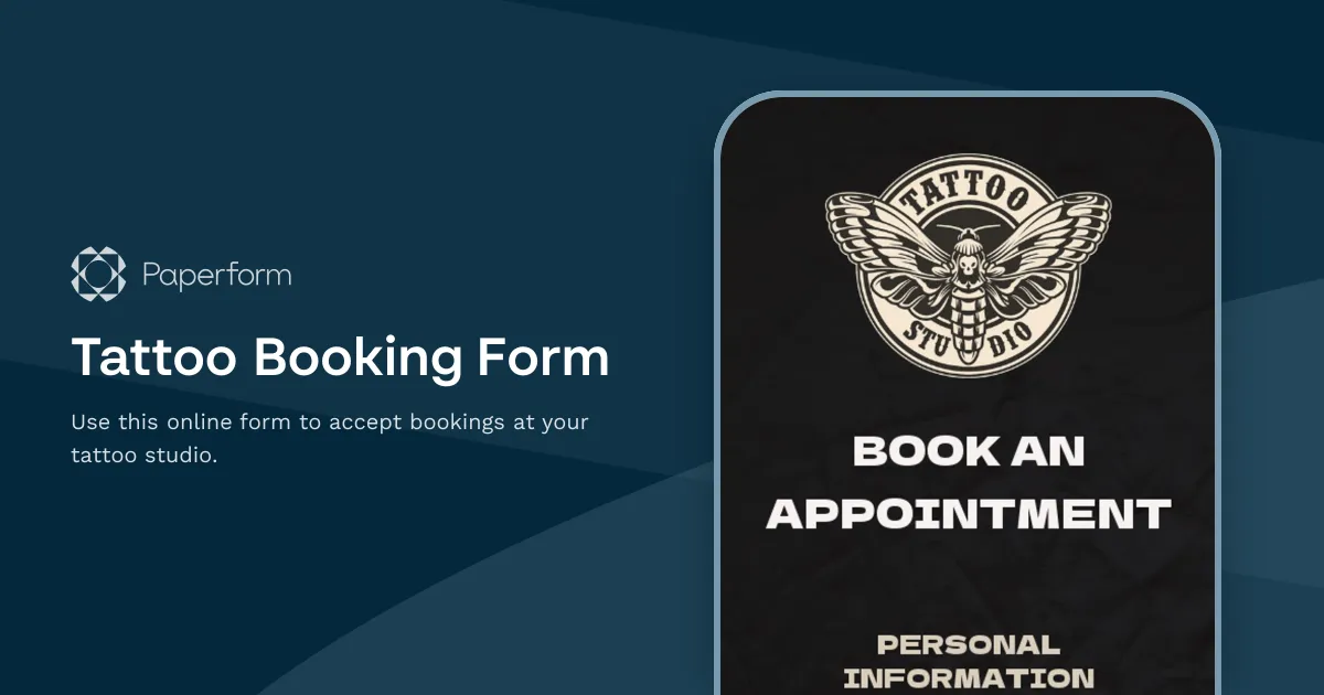 Tattoo Booking Form